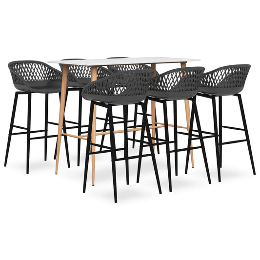 7-delige Barset wit en grijs is nu te koop bij PeponiXL, paradijselijk wonen!