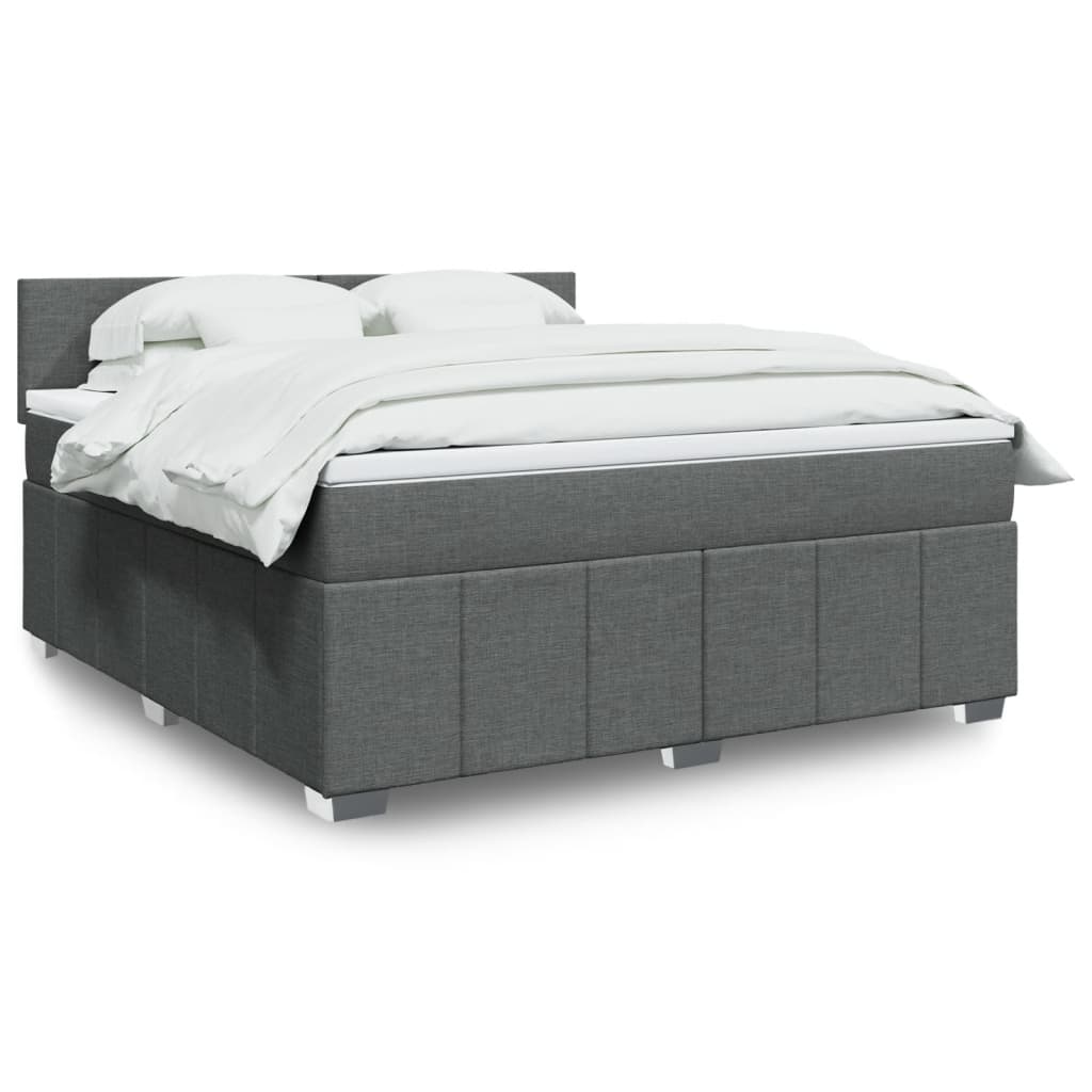 Boxspring met matras stof donkergrijs 180x200 cm is nu te koop bij PeponiXL, paradijselijk wonen!