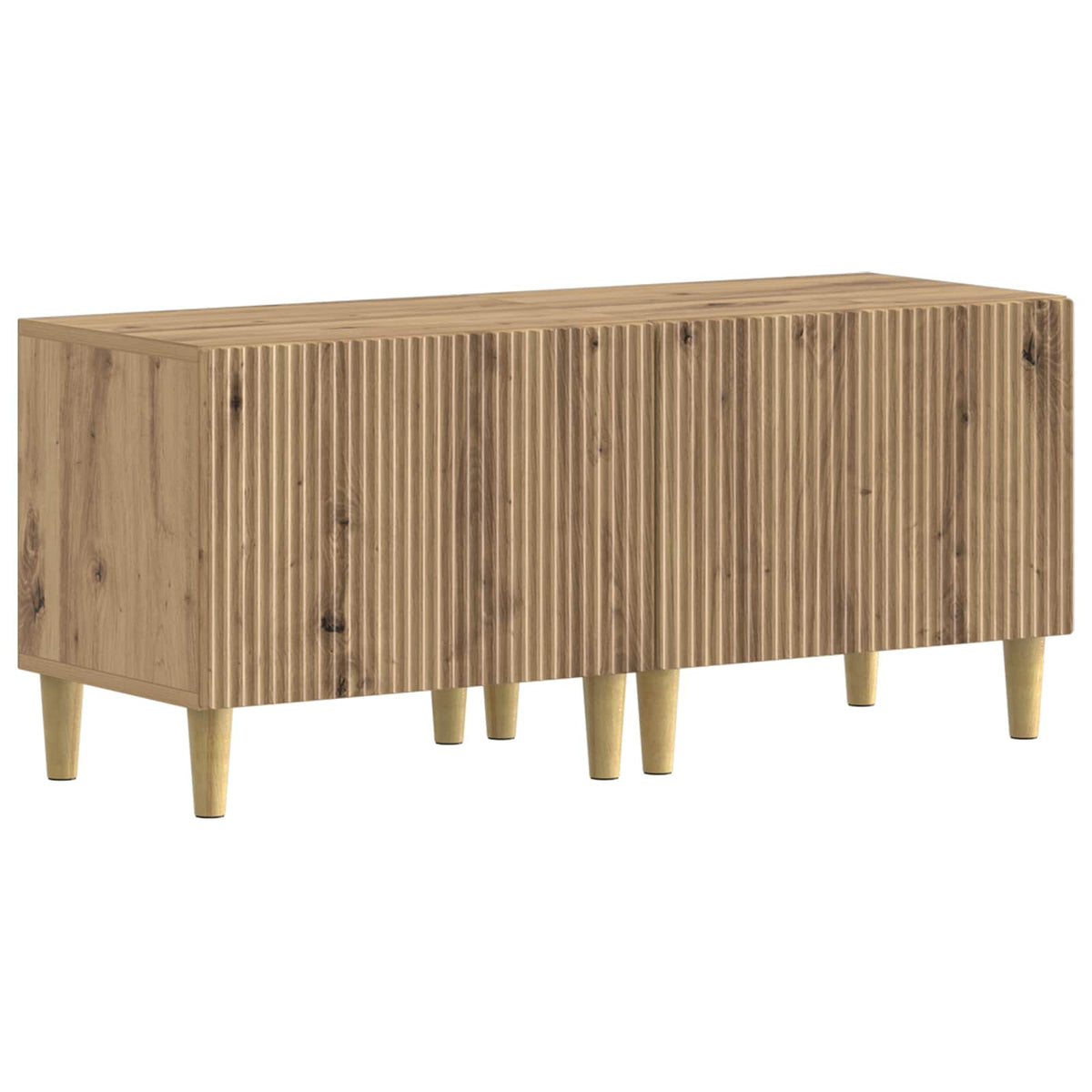 Tv-meubel Artisanaal eiken Bewerkt hout is nu te koop bij PeponiXL, paradijselijk wonen!