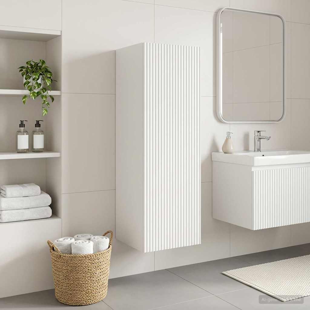 Wand Gemonteerde Badkamerkast Wit 33 x 34,5 x 60 cm is nu te koop bij PeponiXL, paradijselijk wonen!