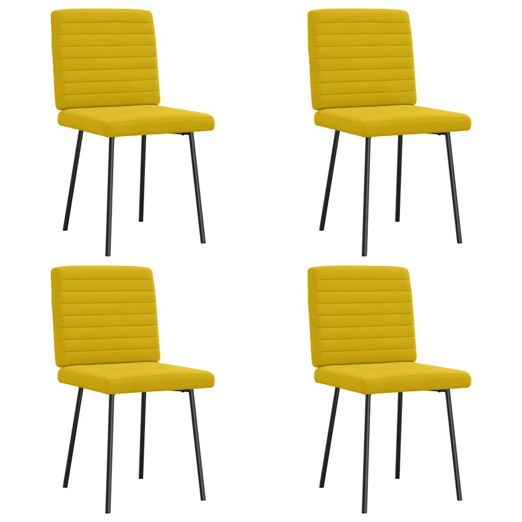 Eetkamerstoelen 4 st fluweel geel is nu te koop bij PeponiXL, paradijselijk wonen!