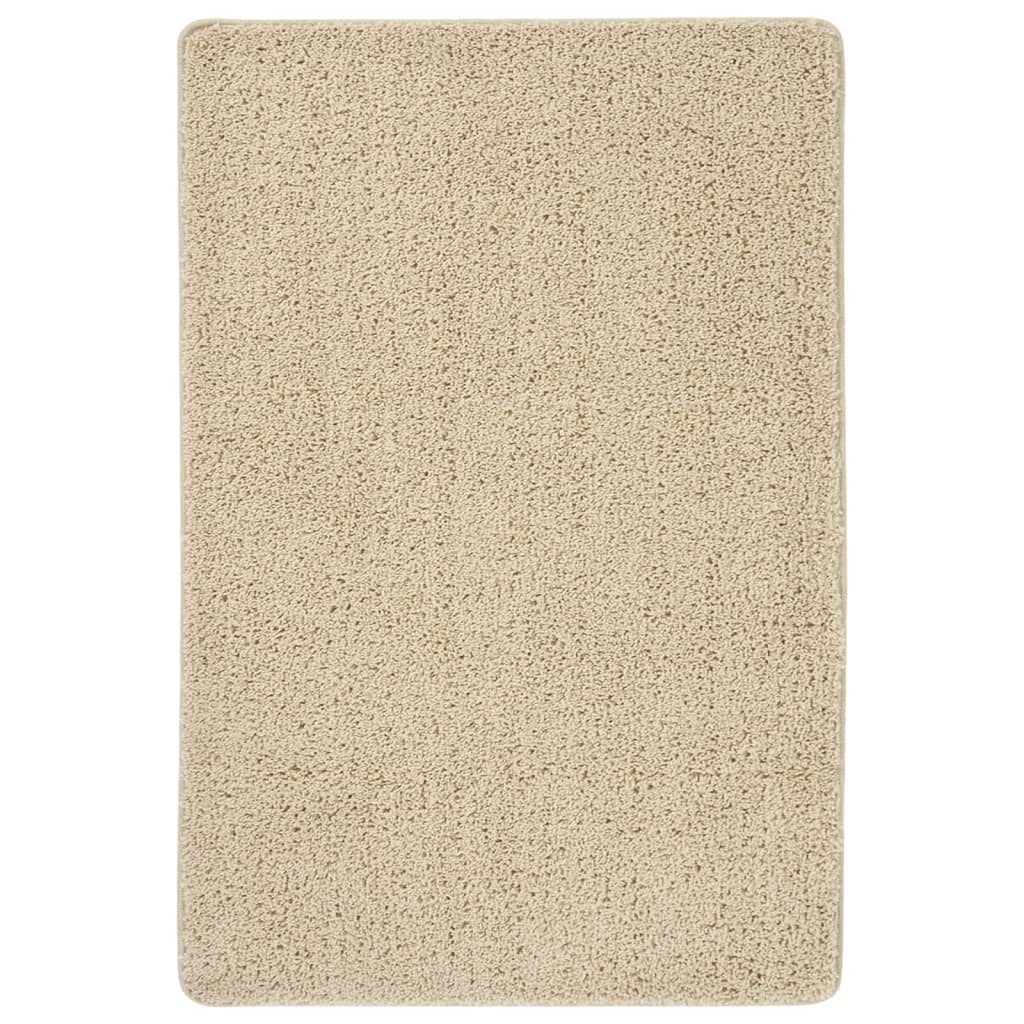 Vloerkleed shaggy anti-slip 140x200 cm crèmekleurig is nu te koop bij PeponiXL, paradijselijk wonen!