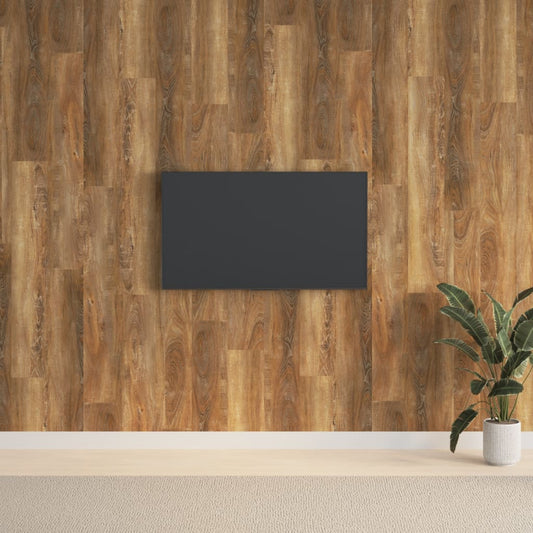 Wandpanelen houtlook 2,06 m² PVC bruin is nu te koop bij PeponiXL, paradijselijk wonen!