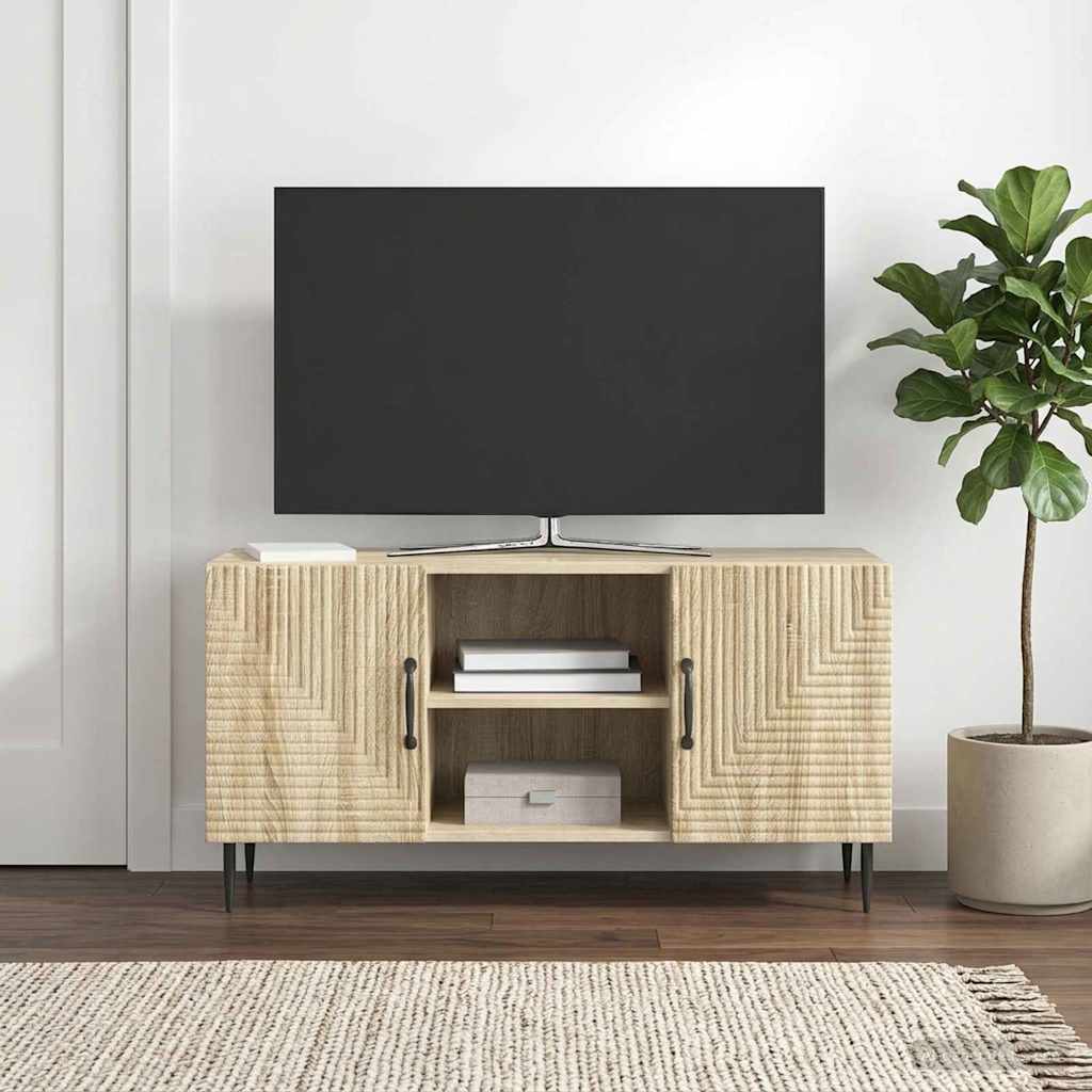 TV-kast Sonoma Eiken 102 x 34,5 x 50 cm Bewerkt hout is nu te koop bij PeponiXL, paradijselijk wonen!