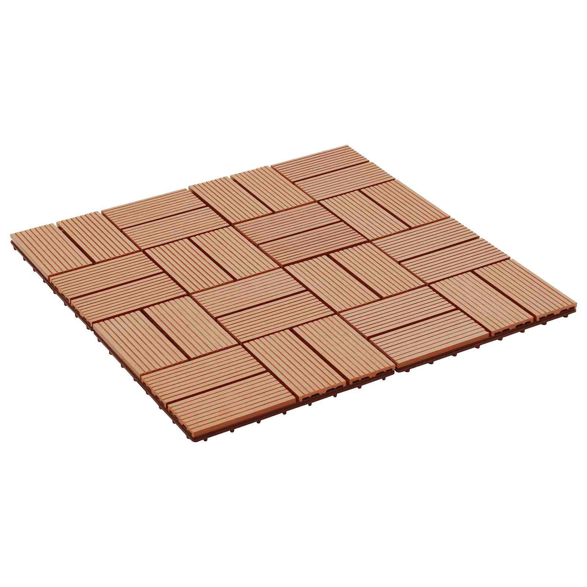 Terras Tegel 22 pcs Teakhout 30 x 30 cm WPC is nu te koop bij PeponiXL, paradijselijk wonen!
