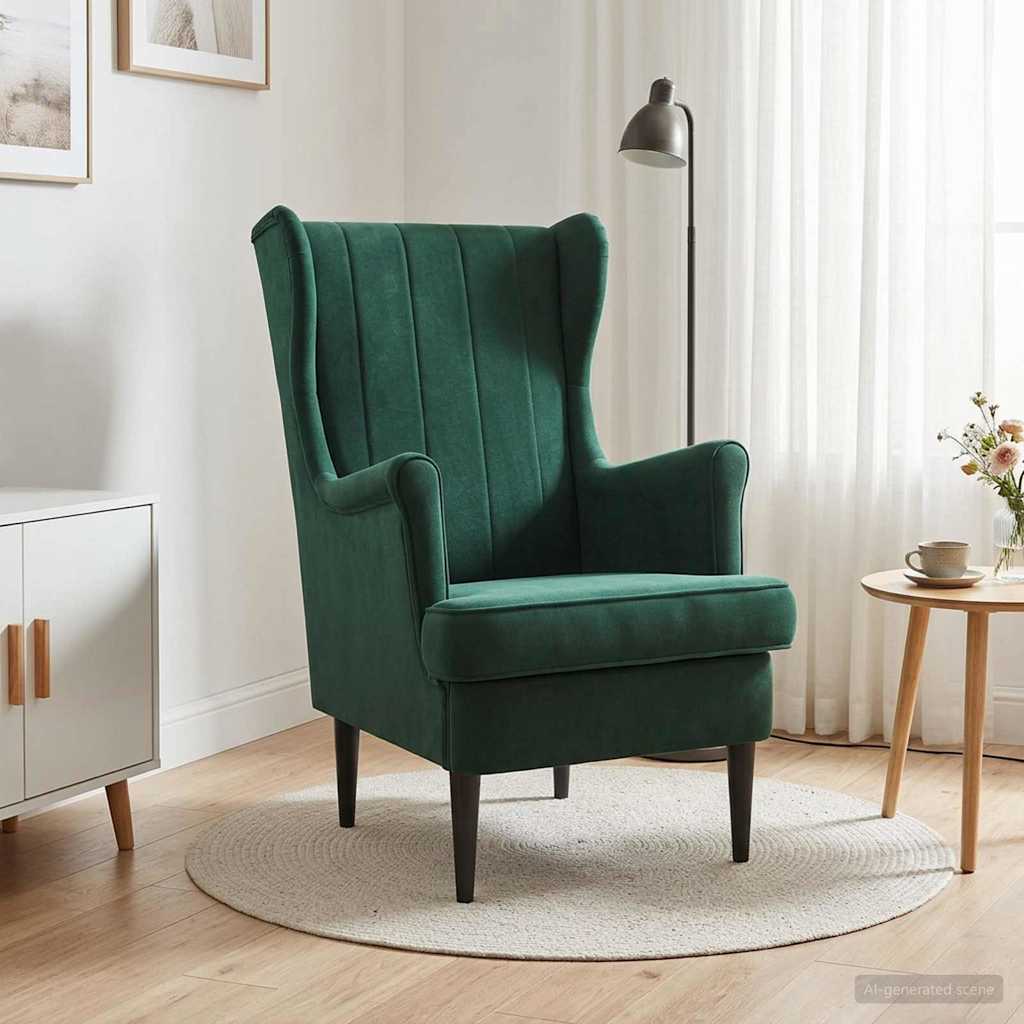 Fauteuil Donkergroen Fluweel is nu te koop bij PeponiXL, paradijselijk wonen!