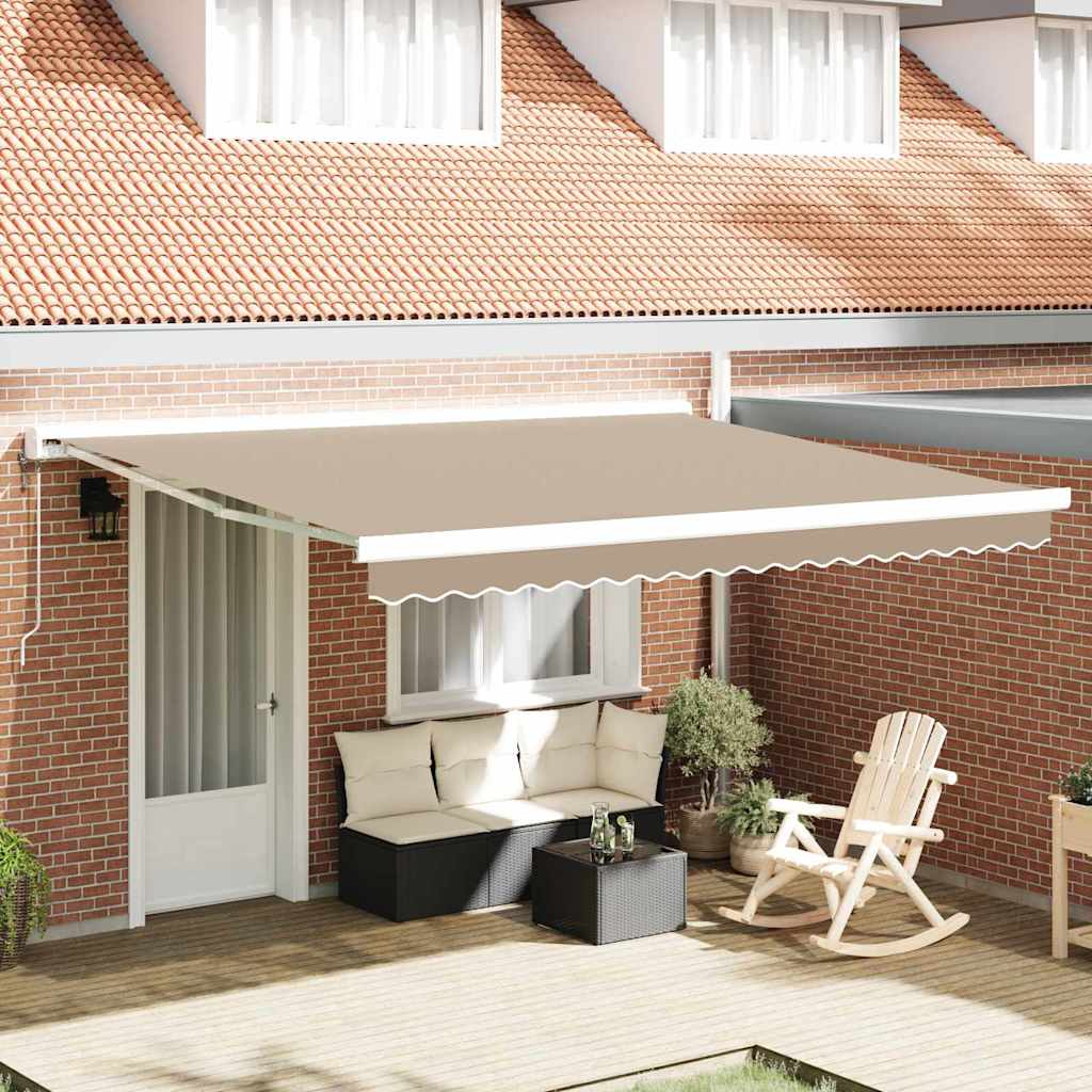 Vervangingsdoek voor zonnescherm Beige 380 x 345 cm Polyester is nu te koop bij PeponiXL, paradijselijk wonen!