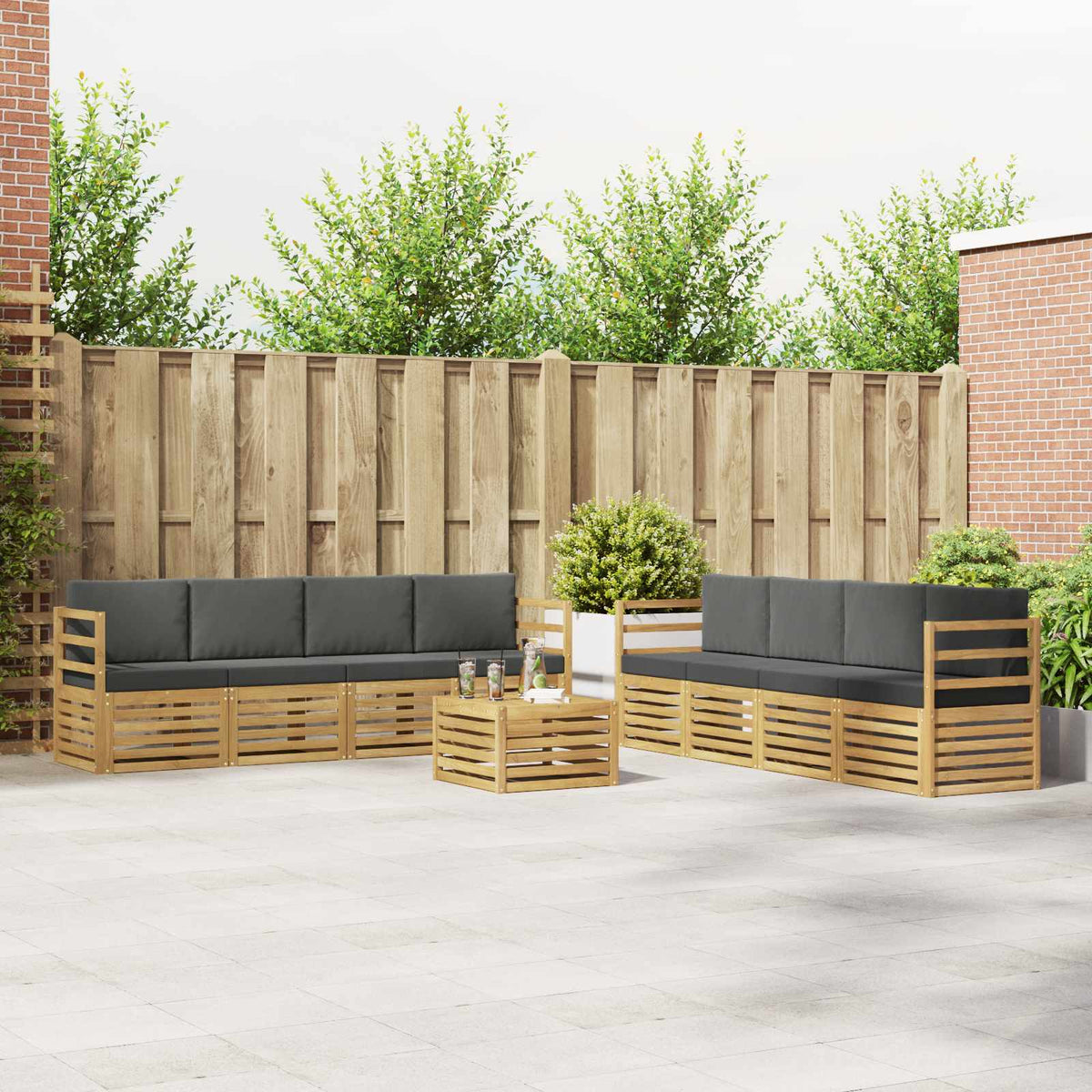 Sofa-Sets Massief Acaciahout is nu te koop bij PeponiXL, paradijselijk wonen!