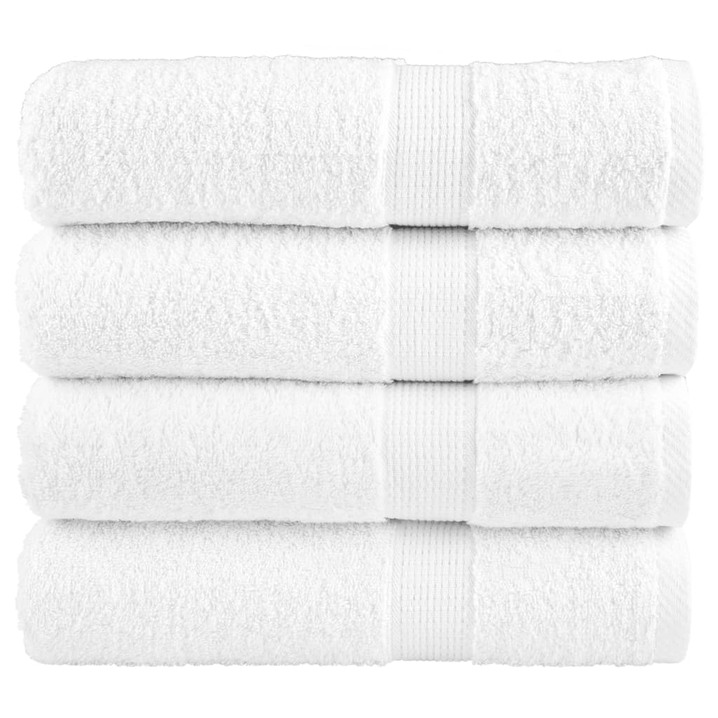 Badhanddoeken SOLUND 4 st 600 g/m² 100x150 cm wit is nu te koop bij PeponiXL, paradijselijk wonen!
