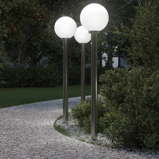 Bolderverlichting met sensor 3 stuks 120 cm RVS IP44 is nu te koop bij PeponiXL, paradijselijk wonen!