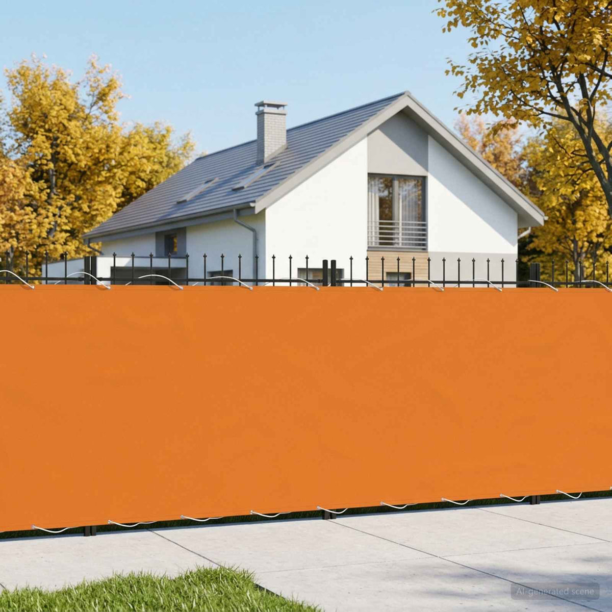 Balkon Privacy Scherm 150 x 400 cm Stof met PU-coating Oranje is nu te koop bij PeponiXL, paradijselijk wonen!