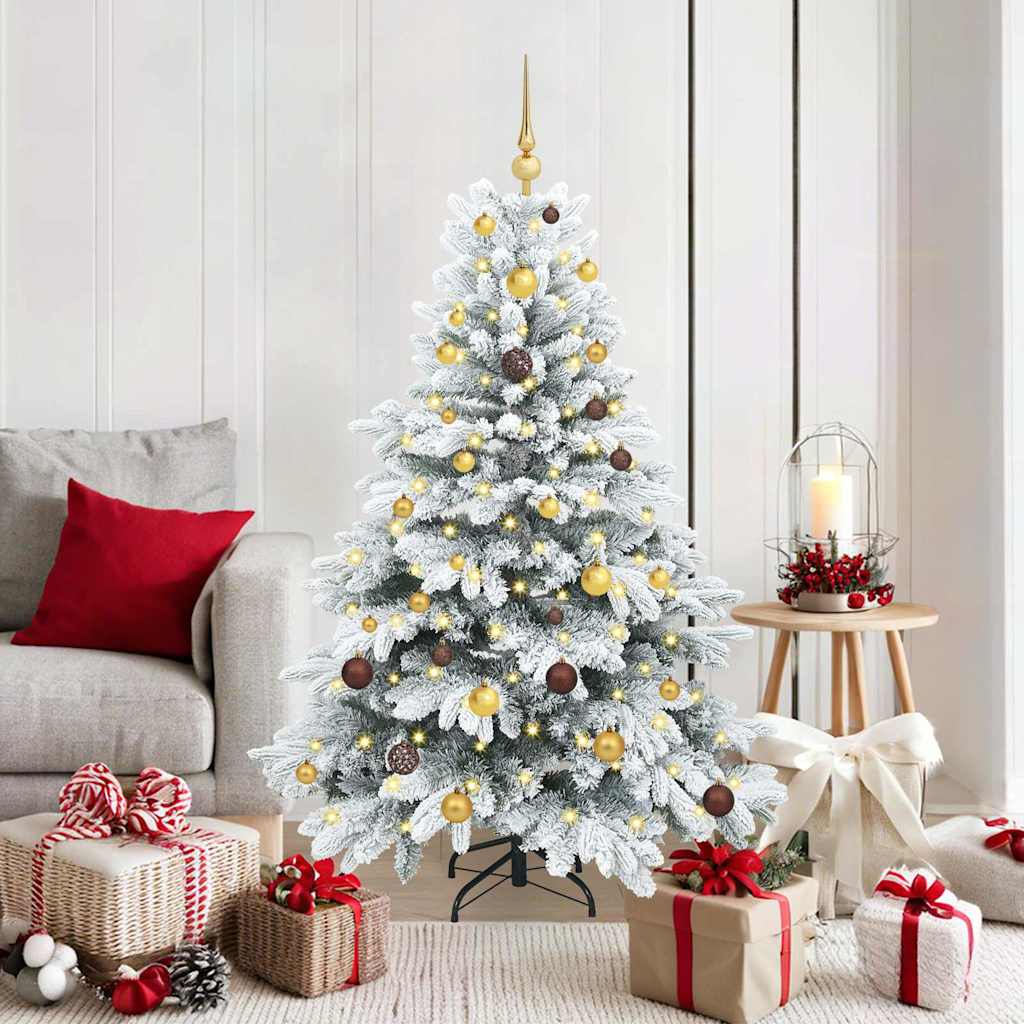 Kunstkerstboom met 150 LED met standaard Wit 150 cm PE en PVC is nu te koop bij PeponiXL, paradijselijk wonen!