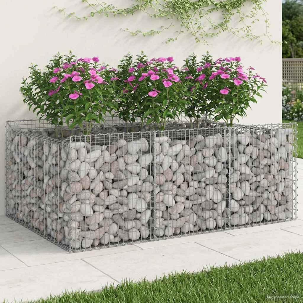 Gabion Verhoogd Bed Zilverkleurig is nu te koop bij PeponiXL, paradijselijk wonen!