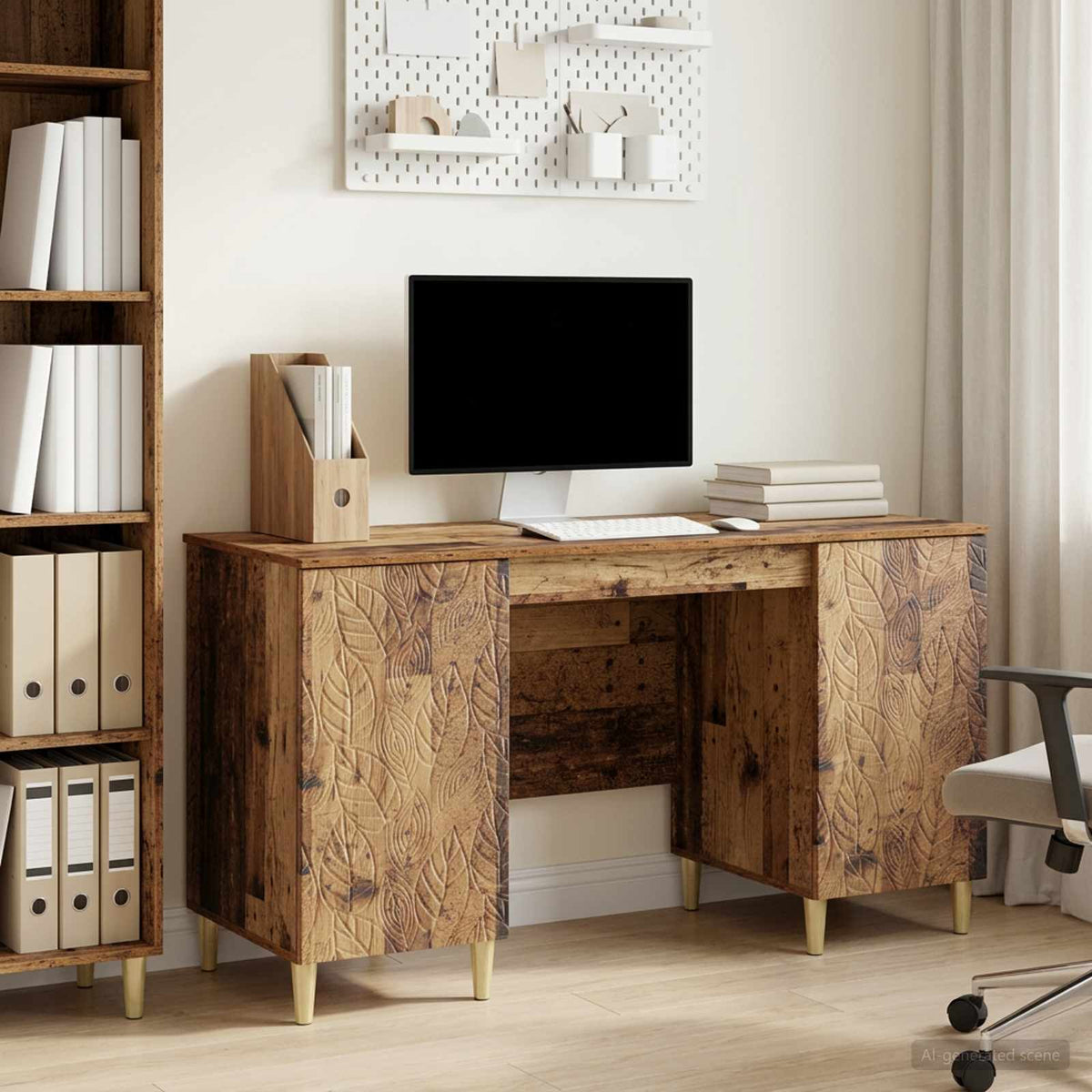 Bureau Oud hout Bewerkt hout 142,5 x 50 x 75 cm is nu te koop bij PeponiXL, paradijselijk wonen!