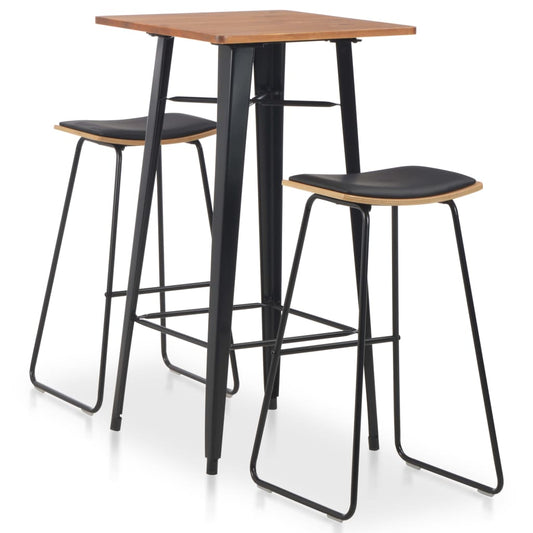 3-delige Barset staal zwart is nu te koop bij PeponiXL, paradijselijk wonen!