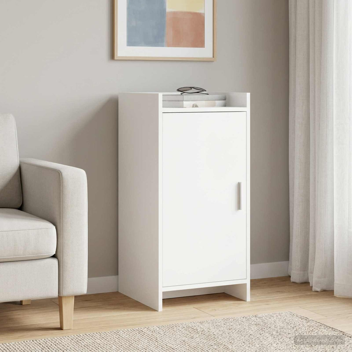 Dressoir Wit 40 x 36 x 80 cm Bewerkt hout is nu te koop bij PeponiXL, paradijselijk wonen!