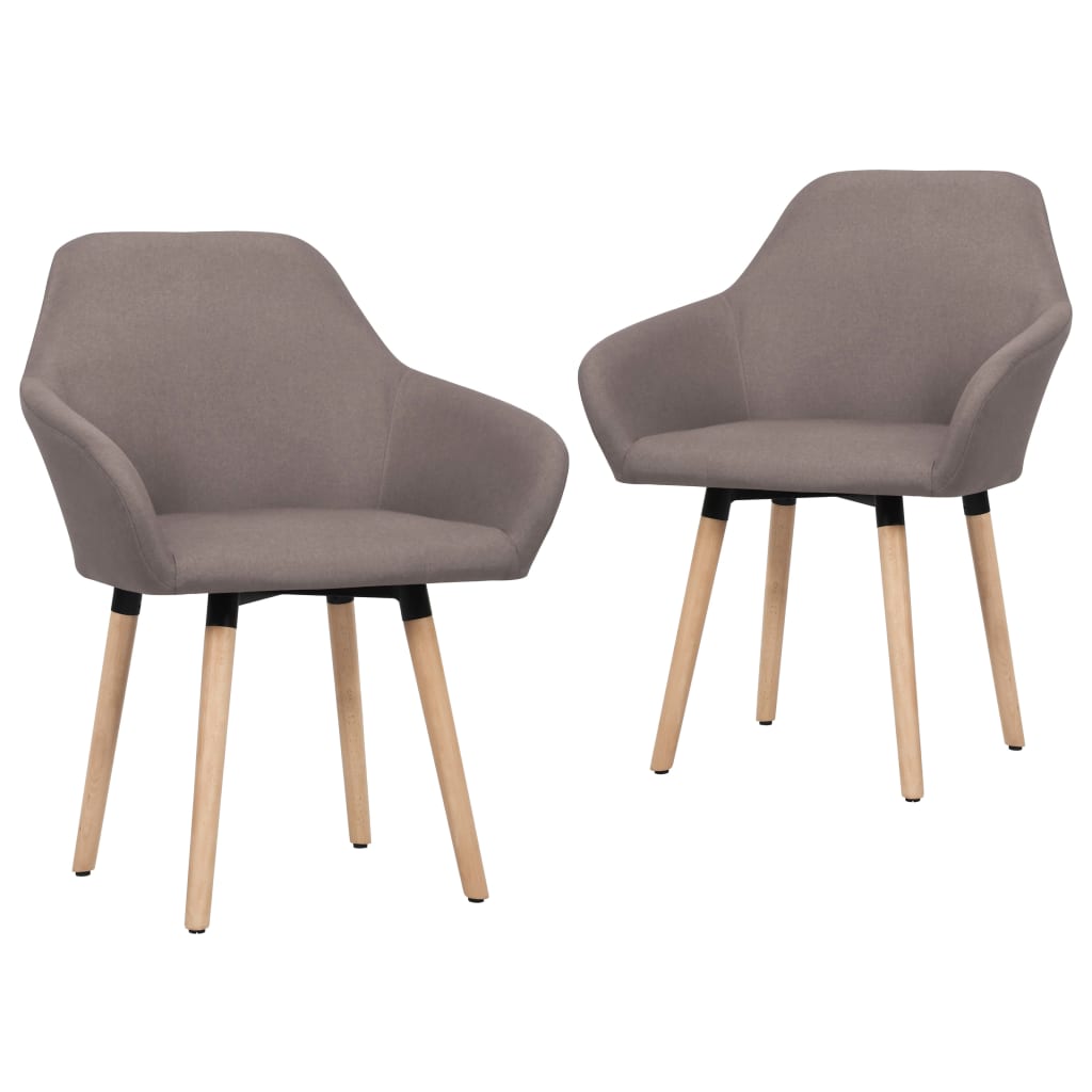 Eetkamerstoelen draaibaar 2 st stof taupe is nu te koop bij PeponiXL, paradijselijk wonen!