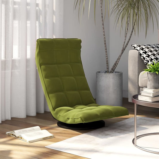 Vloerstoel draaibaar fluweel lichtgroen is nu te koop bij PeponiXL, paradijselijk wonen!