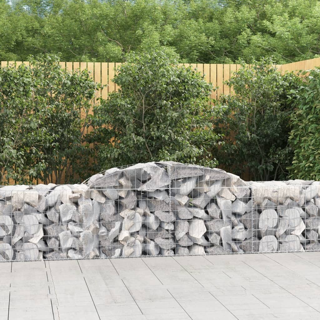 Schanskorven 15 st gewelfd 300x50x60/80 cm gegalvaniseerd ijzer is nu te koop bij PeponiXL, paradijselijk wonen!