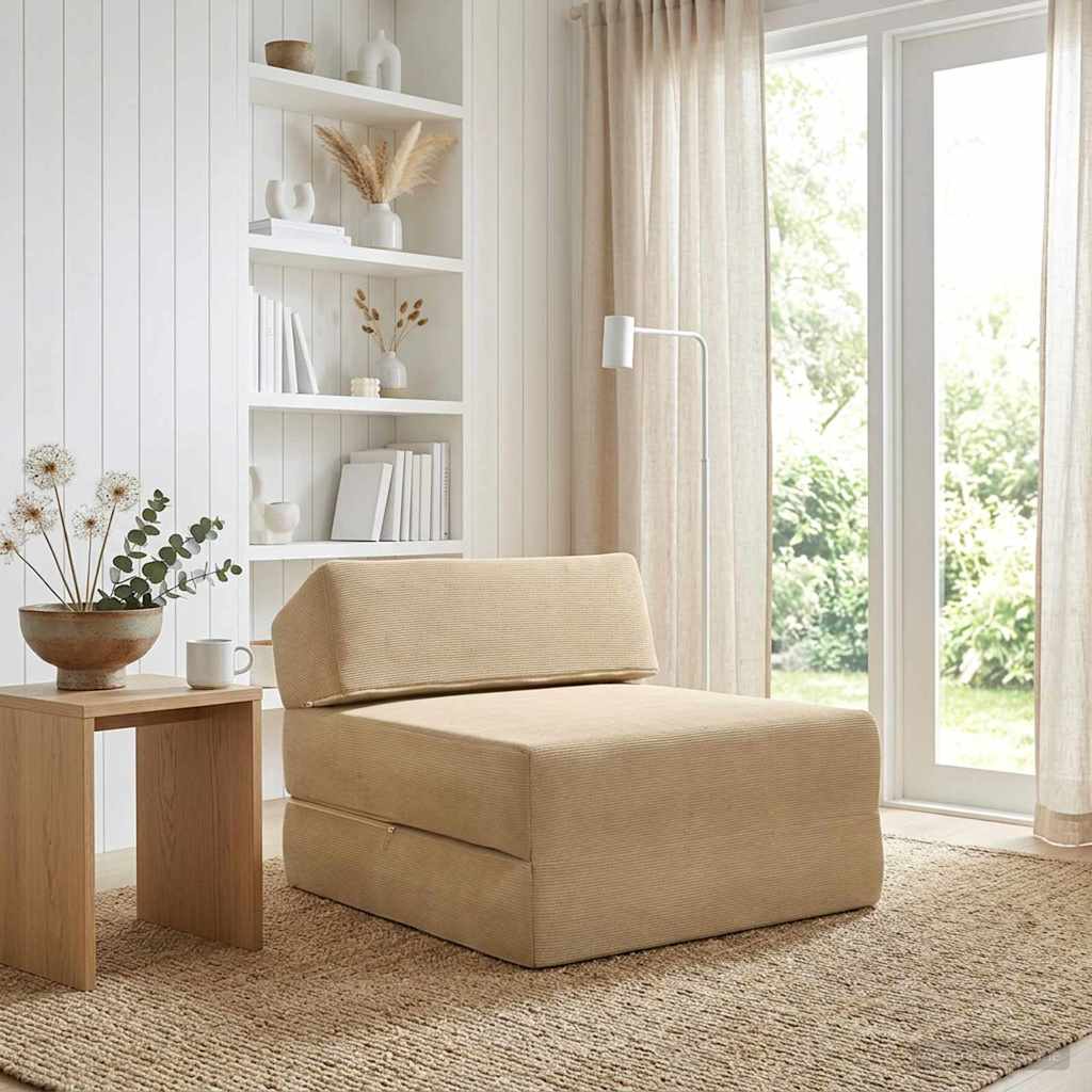 Vouwbare Bankbed Groen Grijs 60 x 70 x 41 cm Stof is nu te koop bij PeponiXL, paradijselijk wonen!
