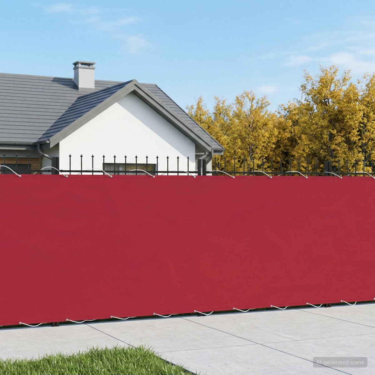 Balkon Privacy Scherm 200 x 200 cm Stof met PU-coating Rood is nu te koop bij PeponiXL, paradijselijk wonen!