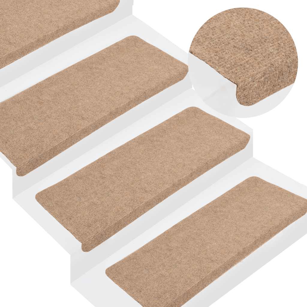 Trapmatten zelfklevend 15 st 65x24,5x3,5 cm beige is nu te koop bij PeponiXL, paradijselijk wonen!