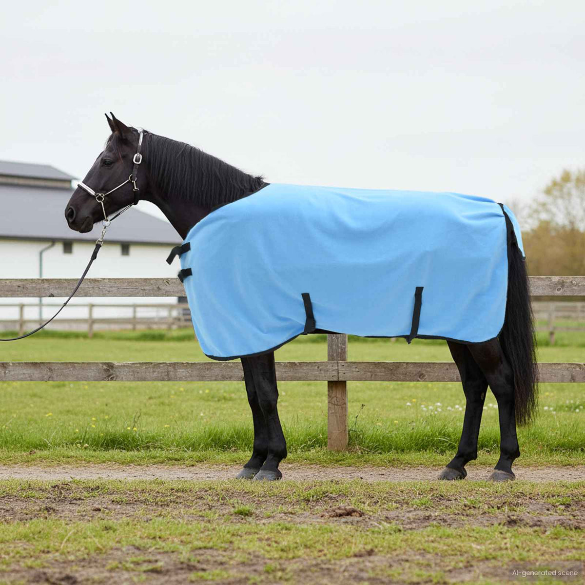 Paardendeken Volledige Aqua 105 cm Polyester is nu te koop bij PeponiXL, paradijselijk wonen!