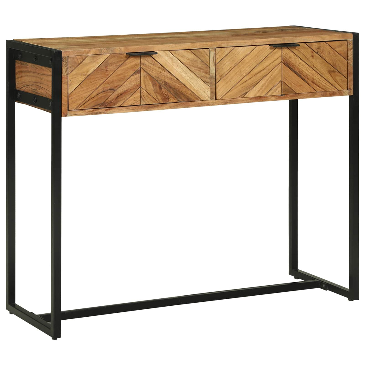 Wandtafel met lade Bruin 90 x 35 x 75 cm Massief Acaciahout is nu te koop bij PeponiXL, paradijselijk wonen!