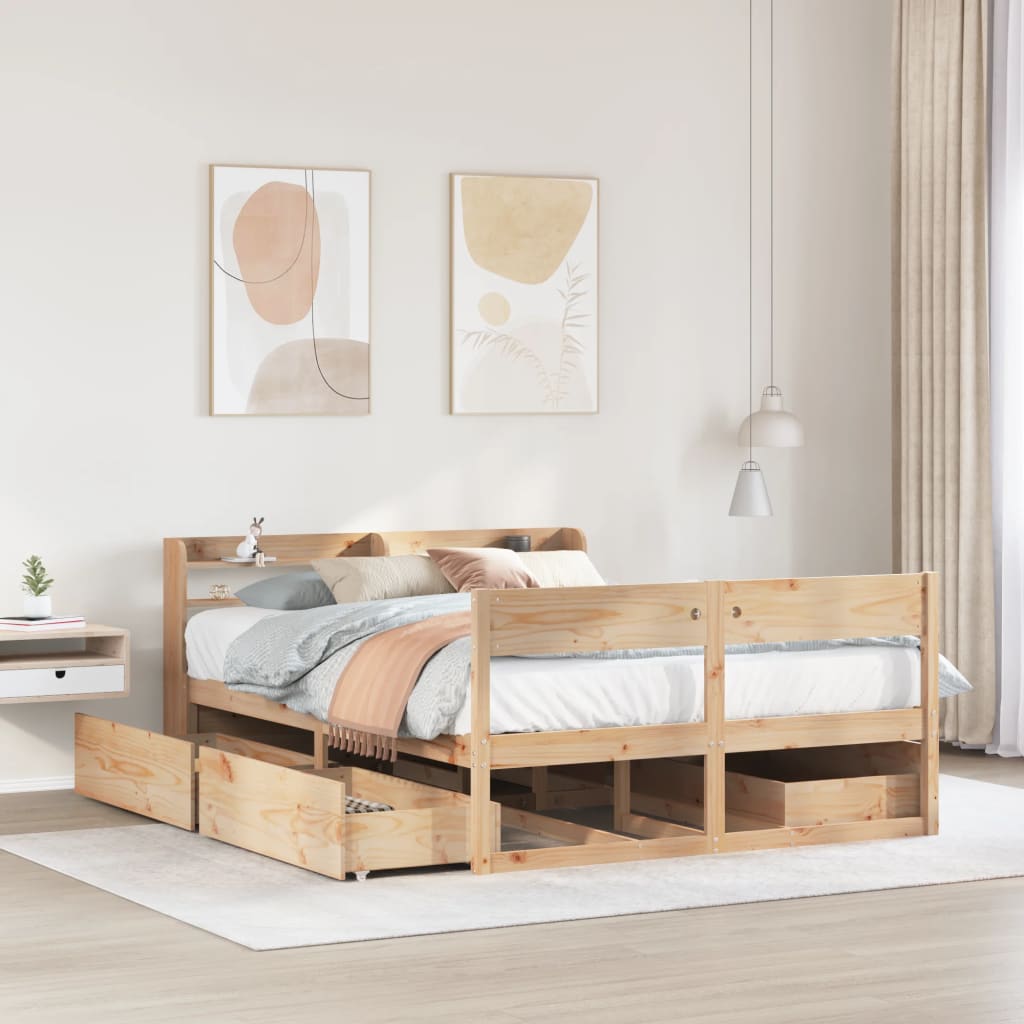 Bedframe zonder matras massief grenenhout 160x200 cm is nu te koop bij PeponiXL, paradijselijk wonen!