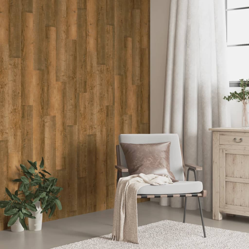 Wandpanelen houtlook 4,12 m² PVC bruin is nu te koop bij PeponiXL, paradijselijk wonen!