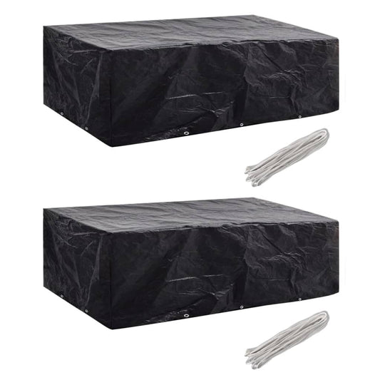 Tuinmeubelhoezen poly rattan 2 st 8-persoons 300x140 cm is nu te koop bij PeponiXL, paradijselijk wonen!
