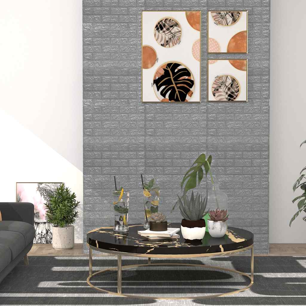 3D-behang zelfklevend 40 st bakstenen antracietkleurig is nu te koop bij PeponiXL, paradijselijk wonen!