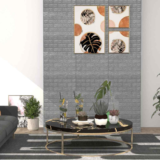 3D-behang zelfklevend 40 st bakstenen antracietkleurig is nu te koop bij PeponiXL, paradijselijk wonen!
