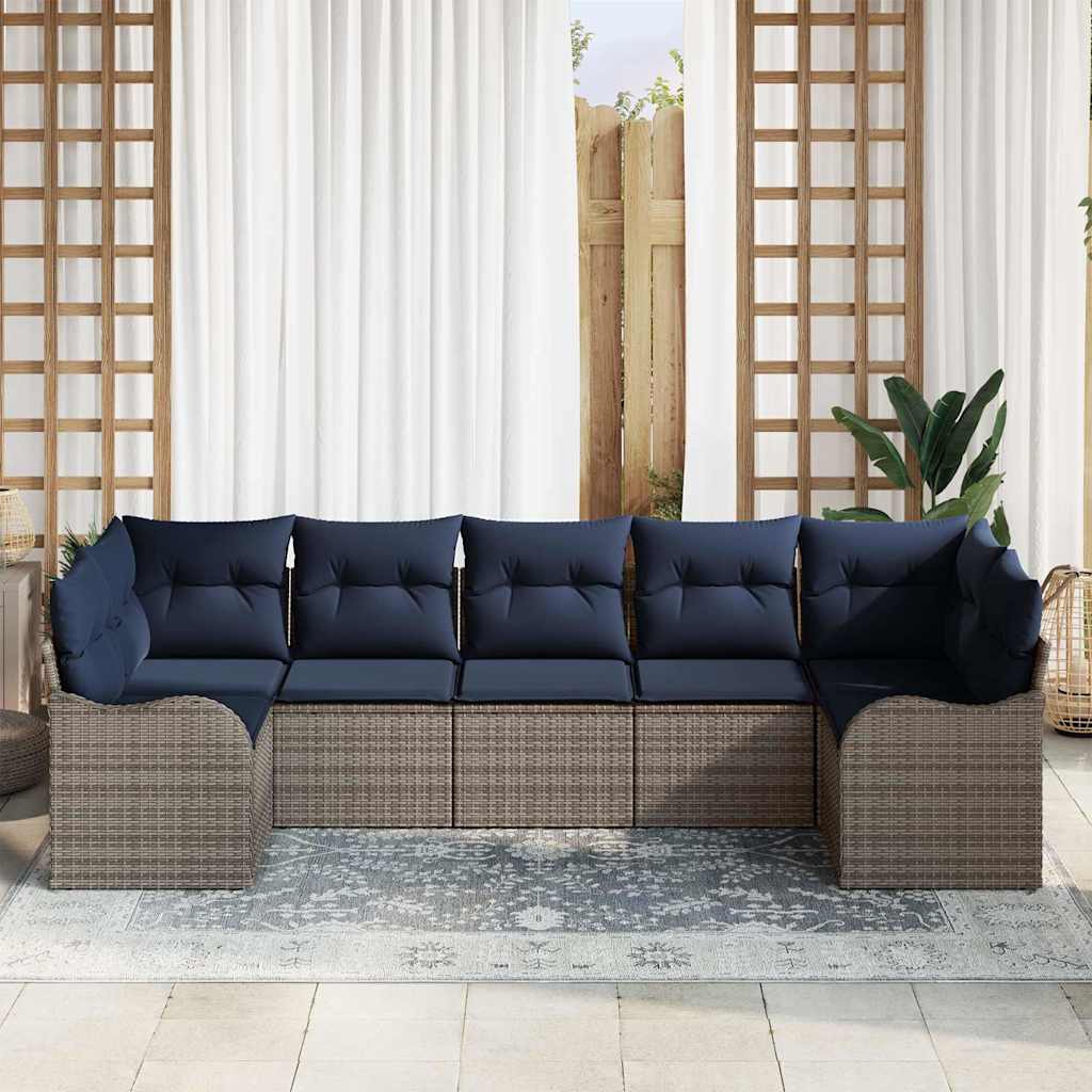 Tuin Sofa Set Grijs poly rattan is nu te koop bij PeponiXL, paradijselijk wonen!