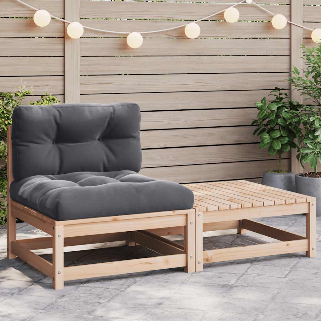 2-delige Loungeset met kussens massief grenenhout is nu te koop bij PeponiXL, paradijselijk wonen!