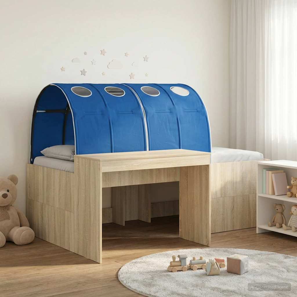 Bedframe met Tunnel 3 st Sonoma eiken en blauw Bewerkt hout is nu te koop bij PeponiXL, paradijselijk wonen!