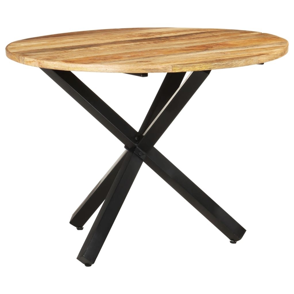 Eettafel rond 100x100x75 cm ruw mangohout is nu te koop bij PeponiXL, paradijselijk wonen!