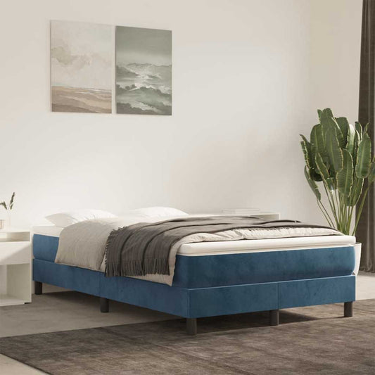 Pocketveringmatras medium 120x210x20 cm fluweel donkerblauw is nu te koop bij PeponiXL, paradijselijk wonen!