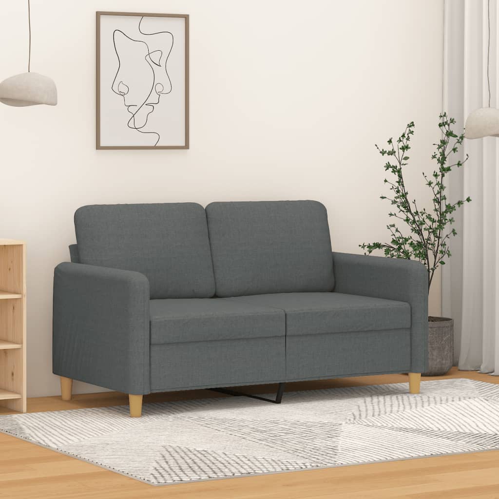 Tweezitsbank 120 cm stof donkergrijs is nu te koop bij PeponiXL, paradijselijk wonen!