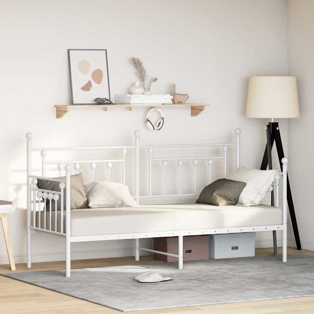 Bedframe voor een daybed Wit 75 x 190 cm Staal is nu te koop bij PeponiXL, paradijselijk wonen!