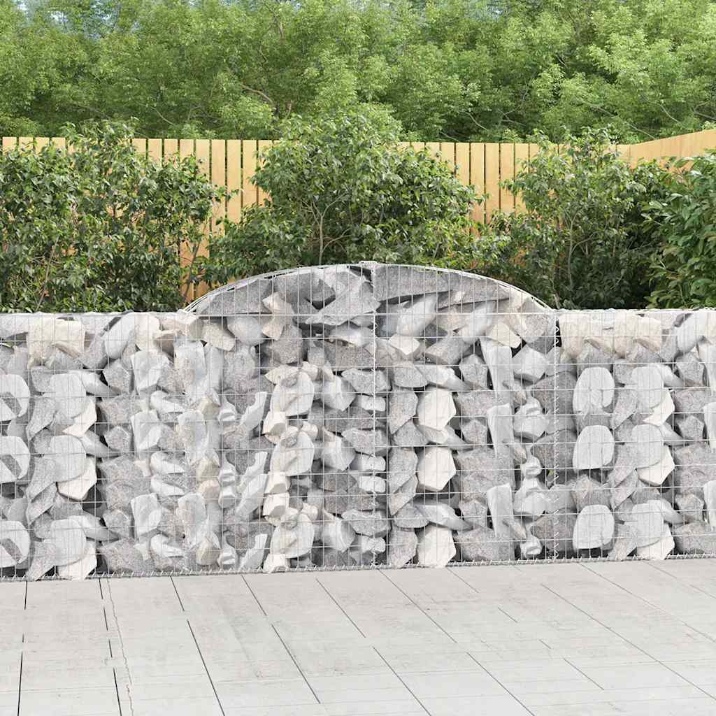 Schanskorven 5 st gewelfd 300x30x100/120 cm ijzer is nu te koop bij PeponiXL, paradijselijk wonen!