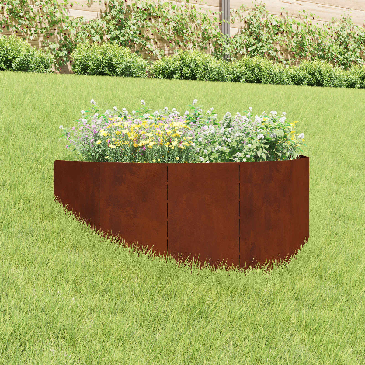 Gazonrand 100 x 45 cm Staal Roestig is nu te koop bij PeponiXL, paradijselijk wonen!