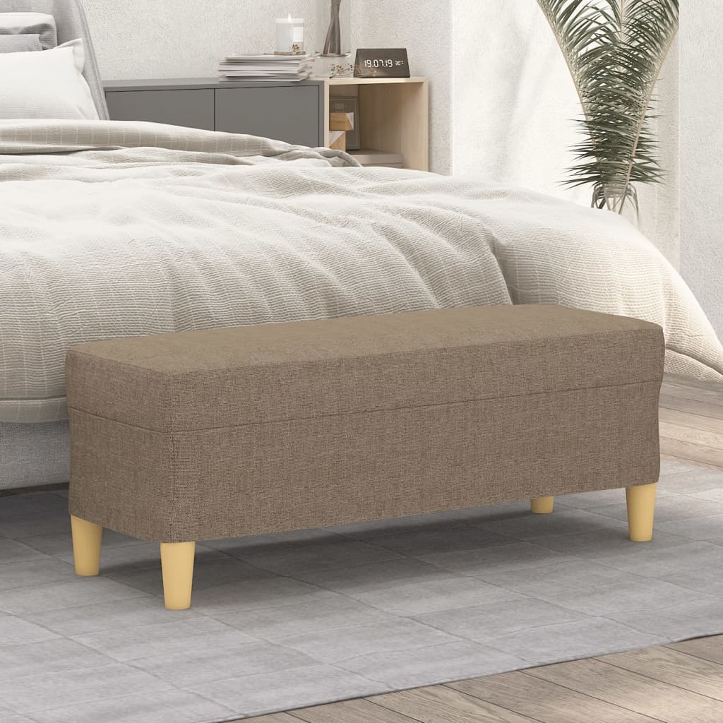 Bankje 100x35x41 cm stof taupe is nu te koop bij PeponiXL, paradijselijk wonen!