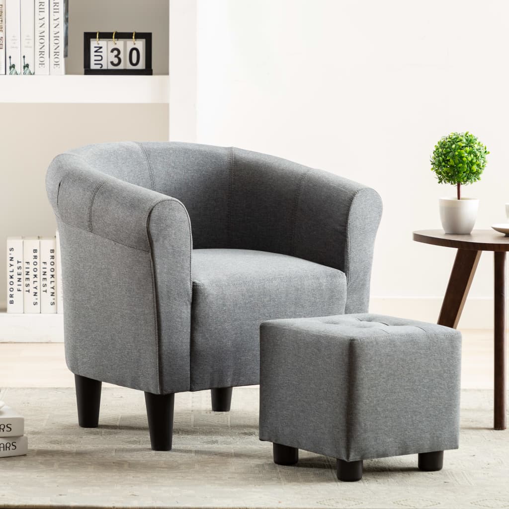 Fauteuil stof lichtgrijs is nu te koop bij PeponiXL, paradijselijk wonen!