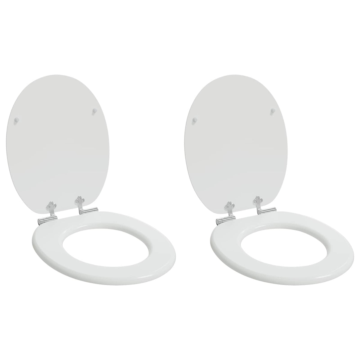 Zachte sluit toiletbril 2 pcs Wit 44 x 38 cm MDF-plaat is nu te koop bij PeponiXL, paradijselijk wonen!