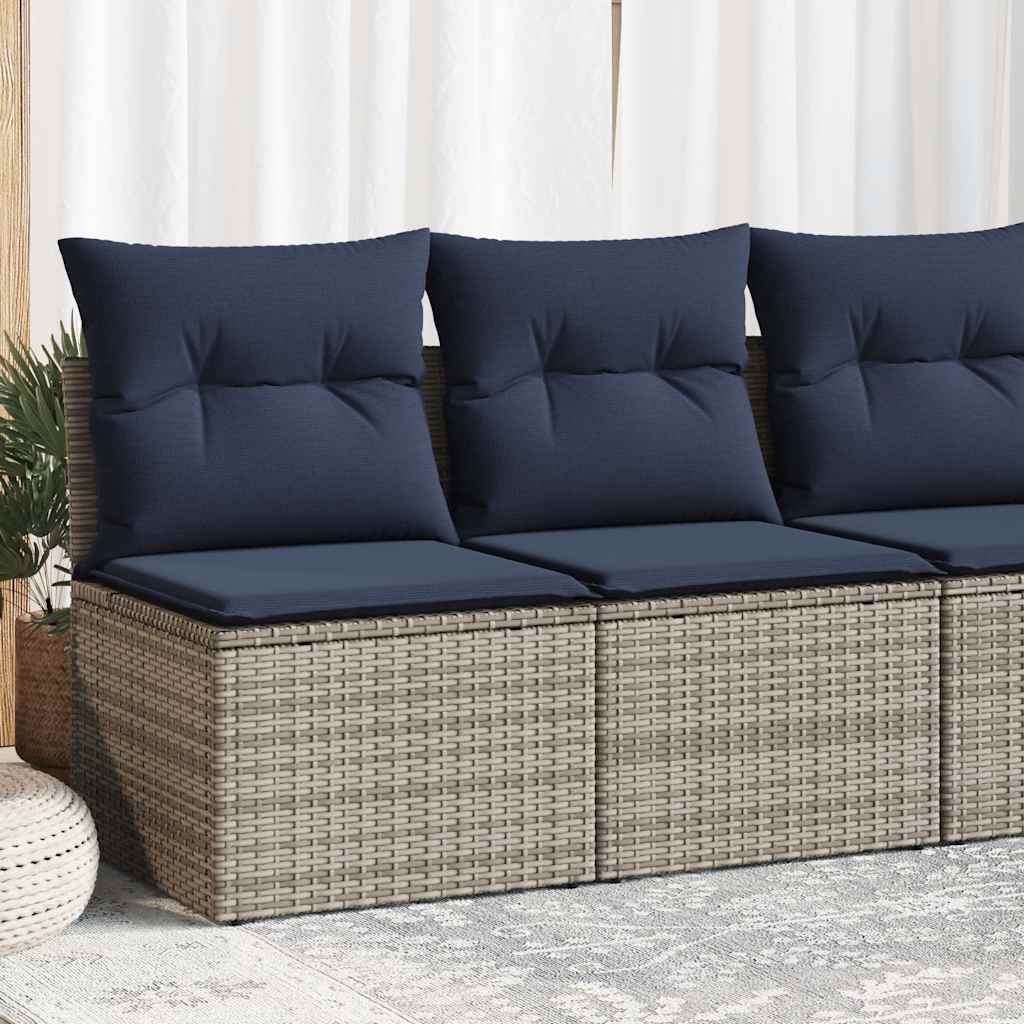 2-delige Loungeset met kussens poly rattan acacia grijs is nu te koop bij PeponiXL, paradijselijk wonen!
