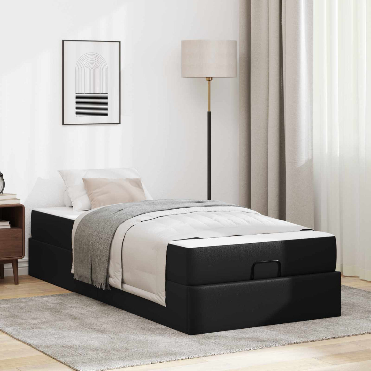 Bedframe met matras Anders 2 pcs Zwart PVC is nu te koop bij PeponiXL, paradijselijk wonen!