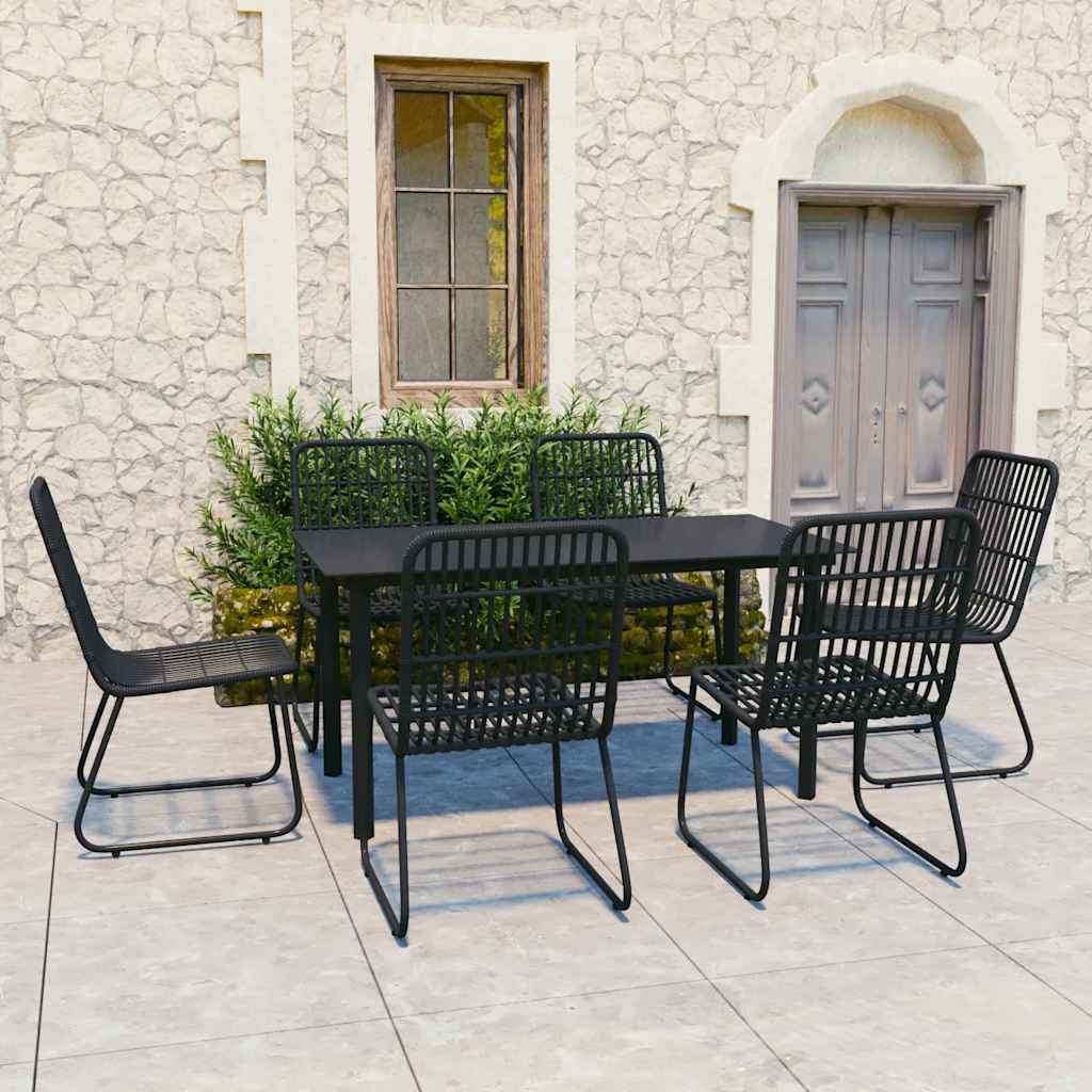 7-delige Tuinset poly rattan en glas is nu te koop bij PeponiXL, paradijselijk wonen!