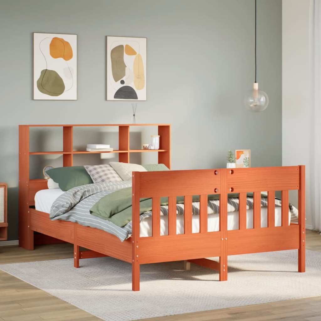 Bed met matras massief grenenhout wasbruin 140x190 cm is nu te koop bij PeponiXL, paradijselijk wonen!