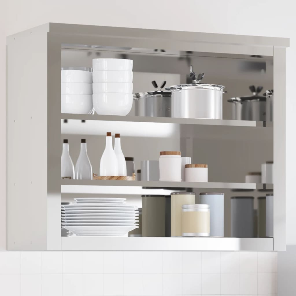 Keukenbovenkast met schappen roestvrijstaal is nu te koop bij PeponiXL, paradijselijk wonen!